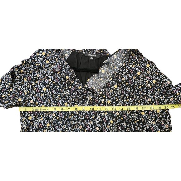 Madewell Ruffle Button-Front Trapeze Shift Dress in Folkmagic Floral Size Medium - Picture 11 of 13